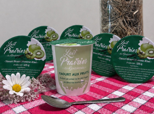 Lait Prairies du Boulonnais - Yaourt brassé Pomme-Kiwi 6 x 125g