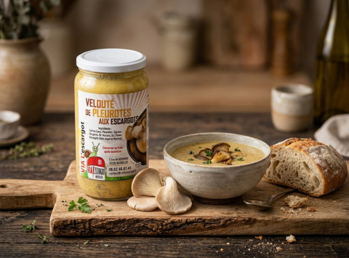 Via l'escargot - Velouté de pleurotes aux escargots
