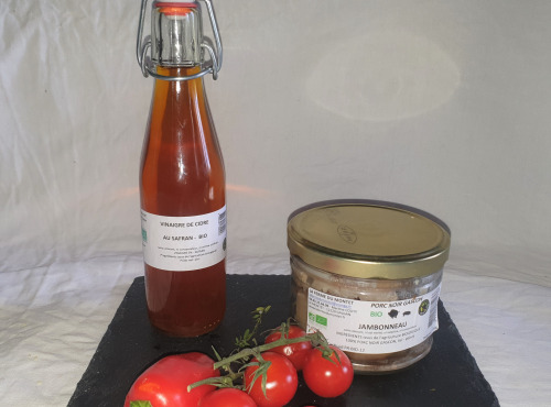 La Ferme du Montet - Colis de Jambonneau de Porc Gascon BIO et vinaigre de cidre