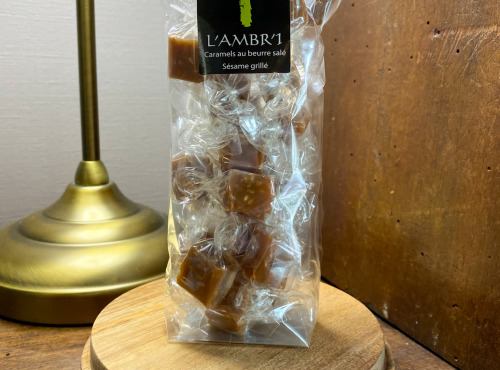 L'AMBR'1 Caramels et Gourmandises - Caramel Au Sésame - Sachet De 130g