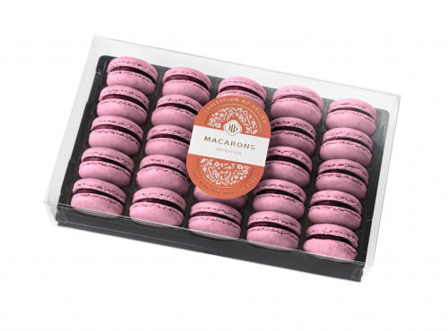Invitation au Délice - Coffret Mono-parfum - 25 Macarons Cassis