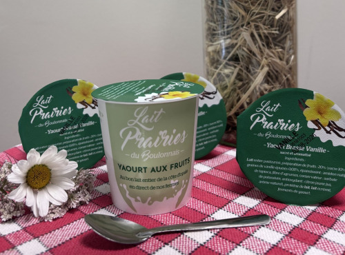 Lait Prairies du Boulonnais - Yaourt brassé à la vanille x4