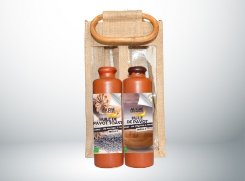 Adal Terra - Coffret cadeau - Coffret Huiles Gastronomiques de Pavot Bio 2X200ml