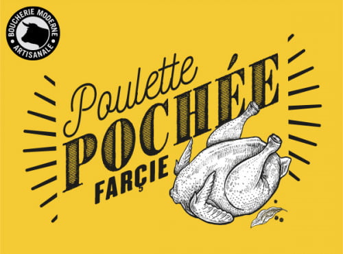 Boucherie Moderne - Poulette pochée farcie Foie gras / Morilles - 1,8kg