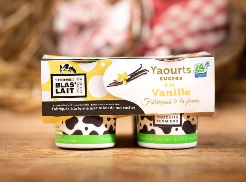 La Ferme de Blas'Lait - Yaourts Sucrés à la Vanille x4