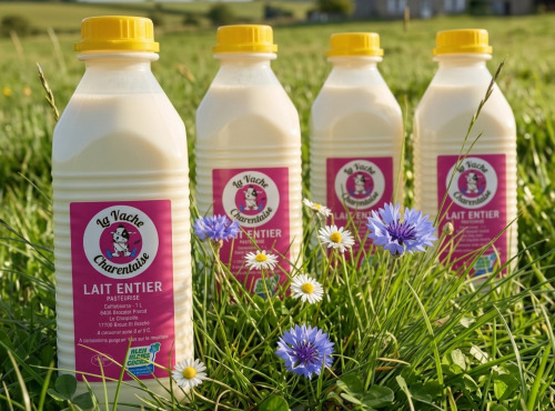 La Vache Charentaise - Lait entier pasteurisé 2x 1l