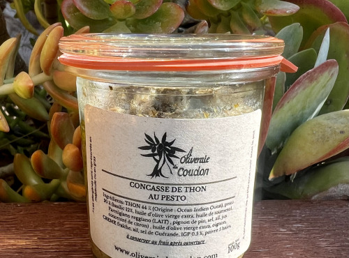 L’Oliveraie du Coudon - Concassé de thon au pesto 100g