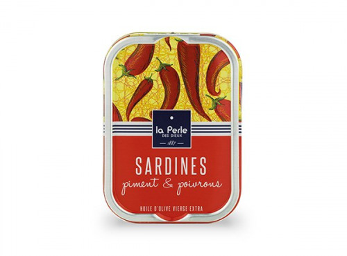 La Perle des Dieux - Sardines au piment et aux poivrons - lot de 4 boîtes