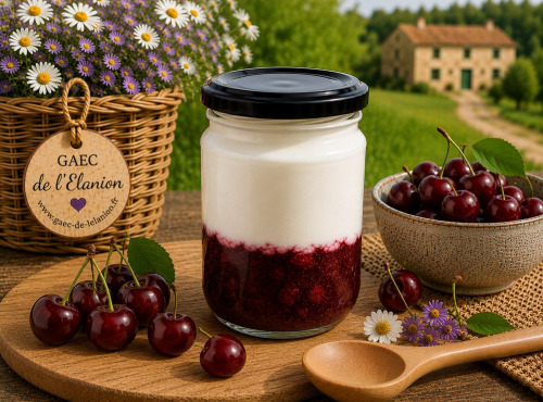 Gaec de l'Elanion - Fromage Blanc Confiture Cerise Noire 130g