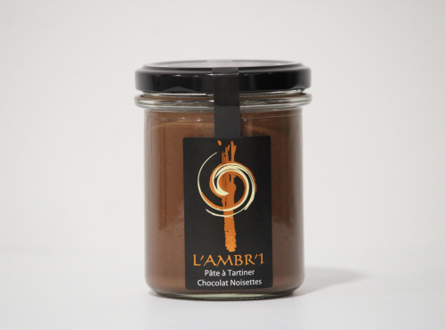 L'AMBR'1 Caramels et Gourmandises - Pâte À Tartiner Chocolat Noisettes - Pot De 200g