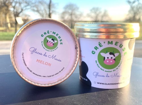 Glaces de Meuse - P'tit pot "Melon Charentais" - 90gr