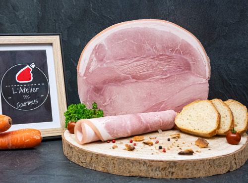 L'Atelier des Gourmets - Boucherie Charcuterie en Provence - Jambon Cuit Supérieur (avec couenne) - 6 Tranches