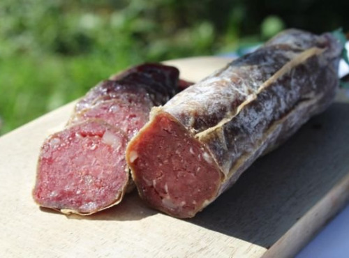 Ferme de Pleinefage - Lot de 2 Saucissons Pur Canard + 1 terrine Campagnarde 140g OFFERTE