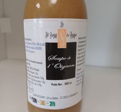 Les Bel' saveurs du Rouergue - SOUPE A L OIGNON 1/2L