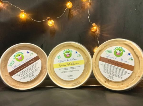 Glaces de Meuse - TRIO "Joyeuses Fêtes" - Crèmes Glacées et Sorbet PF 360g