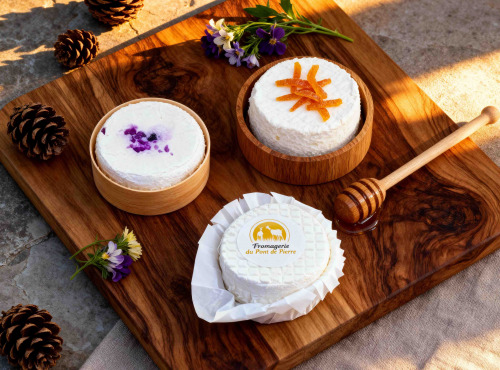 Beurre Plaquette - Selection de 3 Fromages de  Chèvre frais  du Pont de Pierre  (Sucré)