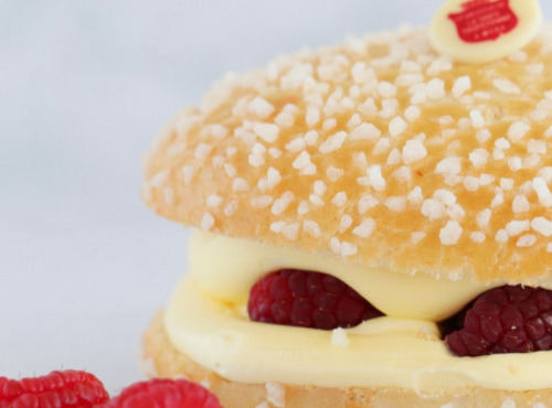 La Tarte Tropézienne - La Tarte Tropézienne aux framboises 6 personnes