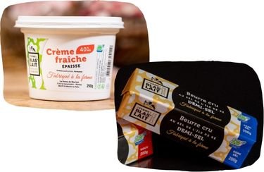 La Ferme de Blas'Lait - Lot Duo Fermier : Fromage frais ail et fines herbes + Beurre cru demi-sel 200g