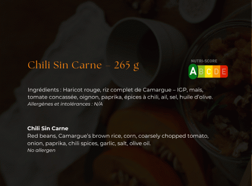 Les Bocaux du Bistrot - Chili sin carne