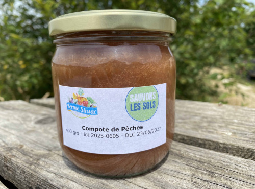 Ferme Sinsac - Compote de Pêches du jardin maison 200 grs