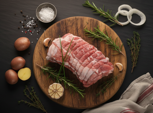 La Ferme du Chaudron - Rôti Échine de Porc BIO 900gr