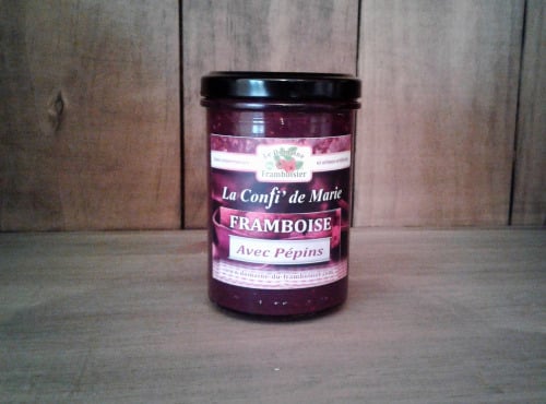 Le Domaine du Framboisier - Confiture allégée en sucre Framboise avec Pépins 250g