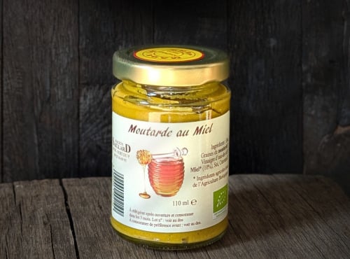 Elevage de Cochons en Forêt et Produits du Terroir Jurassien - Moutarde au Miel - 110ml