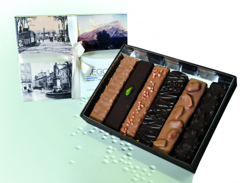 Philippe Segond MOF Pâtissier-Confiseur - Coffret Dégustation 6 Barres Pralinées Chocolat