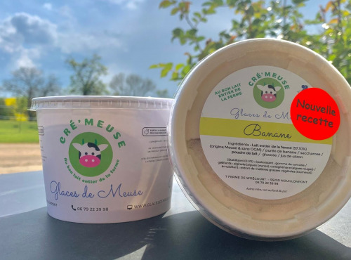 Glaces de Meuse - Crème Glacée Banane 360g