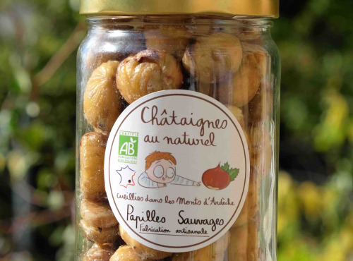 Papilles Sauvages - Châtaignes Au Naturel Bio - 430g