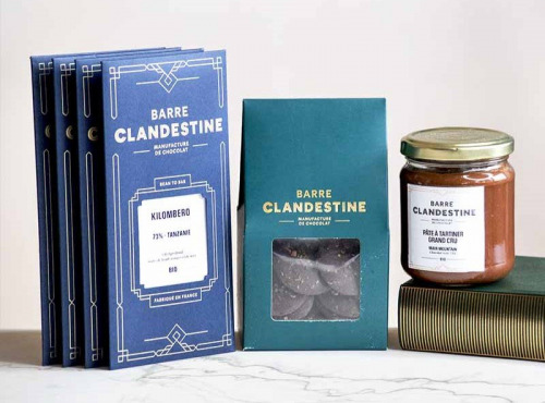 Barre Clandestine - Coffret de chocolat bean to bar - 50 Nuances de noir - 570g