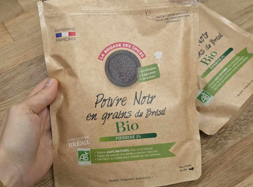 La Brigade des Epices - Poivre noir en grains BIO du Brésil - 250g