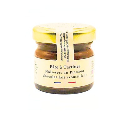 Secrets Incomparables - Pâte à Tartiner Noisette du Piémont IGP Chocolat Lait Croustillant 30g