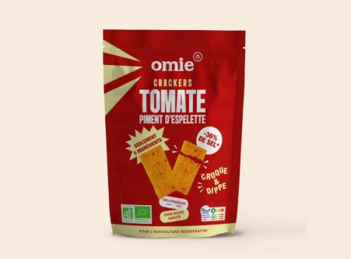 Omie - Crackers tomate et piment d'Espelette AOP bio - ingrédients français - 100 g