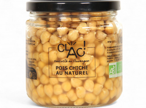 CLAC Conserverie - Pois Chiche au Naturel bio - 400g