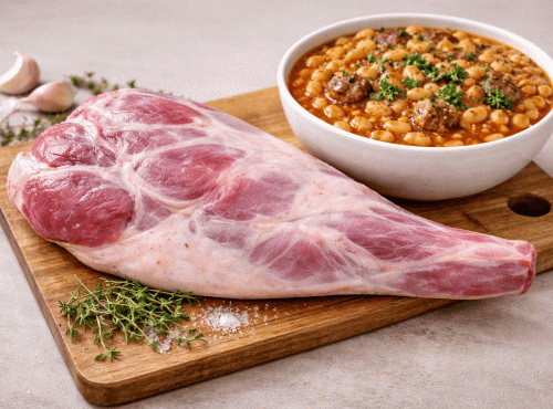 La ferme d'Enjacquet - Menu de Pâques – Gigot d’Agneau du Gers et Haricots blancs cuisinés maison – 4 à 6 personnes