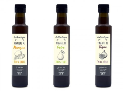 Vinaigres le petit Bio - Lot 3 Vinaigres pour déglaçage : figue, mangue et poire Bio