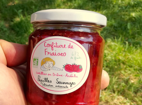 Papilles Sauvages - Confiture de Fraises Bio - 240g