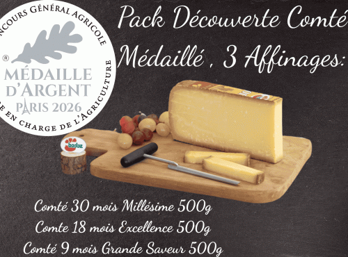 Constant Fromages & Sélections - Colis découverte Comté Médaillé 2026 - 3 Affinages de Comté
