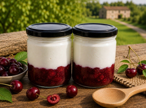 Gaec de l'Elanion - Lot de 2 Fromage Blanc Cerise