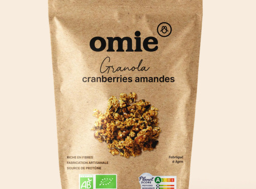 Omie - Granola cranberries amandes - avoine français - 330 g