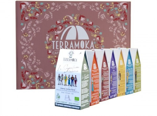 TERRAMOKA - Coffret découverte café x6 étuis capsules