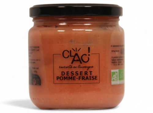 CLAC Conserverie - Dessert pomme fraise bio - 400g