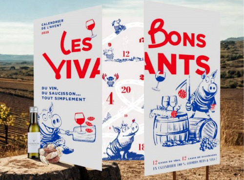 Les Oenocalendriers - [Précommande] Calendrier de l'Avent Vins et Saucissons "Les Bons Vivants"