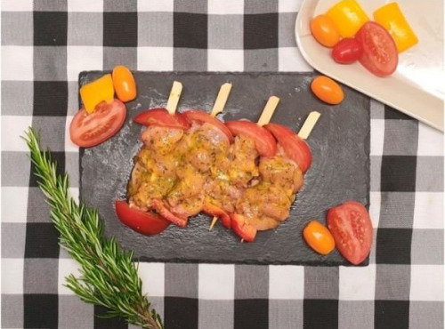 La ferme Grandvillain - Brochette de poulet marinade ail des ours - 4 x 180g