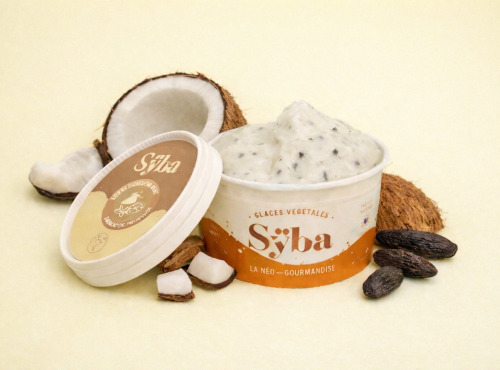 Sÿba - Glaces végétales - Glace tonka Vanille Stracciatella - 6x120ml