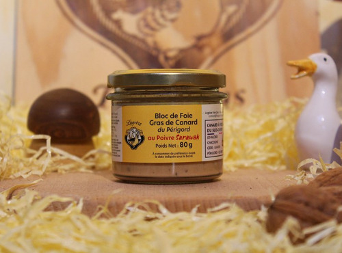 Lagreze Foie Gras - Bloc de Foie Gras de Canard du Périgord au Poivre de Sarawak