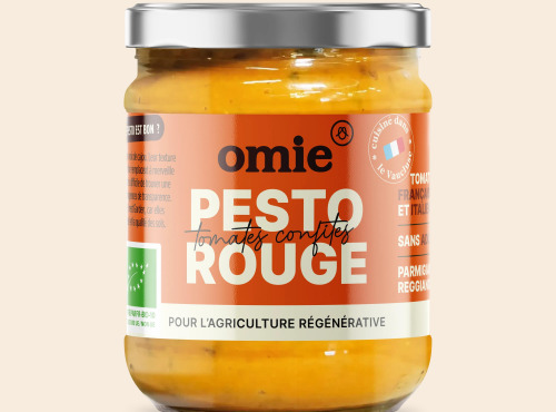 Omie - Pesto rouge bio - basilic d'Île-de-France - 190 g