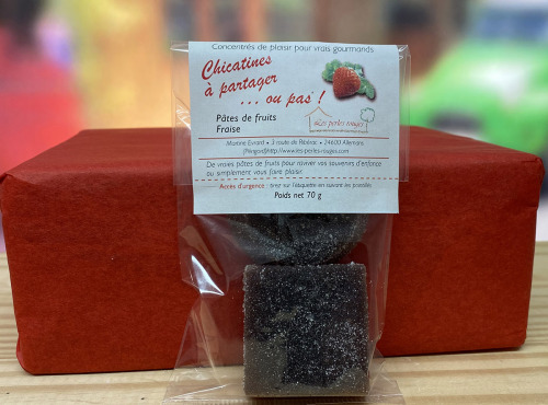 Les Perles Rouges - Chicatines à partager... Ou pas ! (pâtes de fruit) Fraise