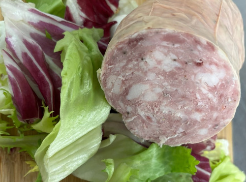 Ferme de Pleinefage - Saucisson à l'ail à l ancienne - morceau de 250g sous vide